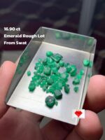 16.90 ct Swat Emerald Rough Lot – A Collection of Untouched Green Treasures