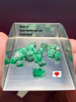 Raw Beauty from Swat: 18.25 ct Emerald Rough Gemstone (7.62 × 5.77 × 5.14 mm)