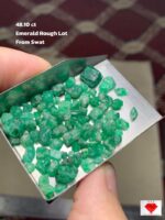 A Compact and Cohesive Swat Valley Emerald Rough Lot – 48.10 Carats
