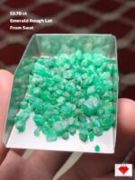 53.70 Carat Swat Emerald Rough Lot: Versatile Crystals for Balanced Gem Design