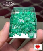62.30 Carat Swat Emerald Rough Lot – Natural Uncut Gemstone (8.74 × 8.26 × 6.44 mm)