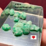 31.95ct Swat Emerald Rough Lot – Bright Green Crystal with Excellent Clarity