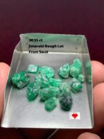 Unearthed Excellence: 38.55ct Swat Emerald Rough Lot