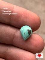 Pear-Shaped Afghan Turquoise: A 3.75 ct Gem of Subtle Elegance