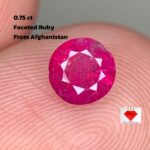 0.75ct Round Faceted Afghan Ruby: A Timeless Spark in Scarlet