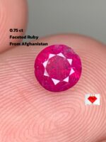 0.75ct Round Faceted Afghan Ruby: A Timeless Spark in Scarlet