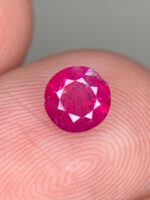 0.75ct Round Faceted Afghan Ruby: A Timeless Spark in Scarlet - Image 7