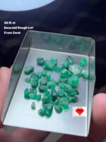 A Detailed Look at a 20.15-Carat Emerald Rough Lot from Swat Valley