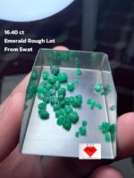 16.40 ct Swat Emerald Rough Lot – Natural Green Crystals from Pakistan’s Emerald Valley