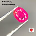 Faceted Afghan Ruby Gemstone: 0.695ct Natural Elegance (5.75 mm)
