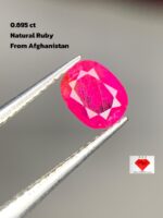Faceted Afghan Ruby Gemstone: 0.695ct Natural Elegance (5.75 mm)