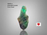 10.00ct Swat Emerald Crystal – A Striking Elongated Gem from Pakistan's Emerald Belt