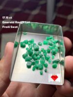 17.15 ct Swat Emerald Rough Lot – A Natural Collection of Pure Green Beauty