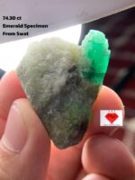 74.30 Carat Emerald Specimen from Swat Valley, Pakistan