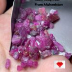 37.70ct Afghan Ruby Rough Lot – Natural Red Crystals Avg. 9.08 x 8.13 x 5.16mm