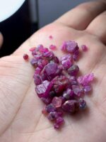 37.70ct Afghan Ruby Rough Lot – Natural Red Crystals Avg. 9.08 x 8.13 x 5.16mm - Image 2