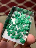 56.36 Carat Swat Emerald Rough Lot – Natural Green Gemstone from Pakistan (14.80 × 9.27 × 6.80 mm) - Image 14