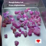 33.20ct Afghan Ruby Rough Lot – Natural Uncut Crystals (9.70 × 7.81 × 5.97 mm)