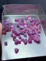 33.20ct Afghan Ruby Rough Lot – Natural Uncut Crystals (9.70 × 7.81 × 5.97 mm) - Image 2