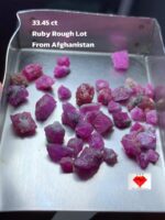 33.45ct Afghan Ruby Rough Lot – Natural Small-Sized Crystals with Vibrant Color