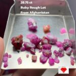 28.75ct Afghan Ruby Rough Lot – Bold Natural Color in Every Stone