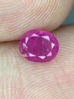 0.75ct Natural Afghan Ruby – Delicately Faceted Gemstone (5.96×4.81×2.53 mm) - Image 2
