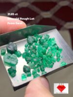 31.85ct Swat Emerald Rough – A Compact Collection of Vivid Green Crystals