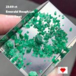 Featured Rough Lot: 23.69 ct Swat Emerald Crystal Parcel