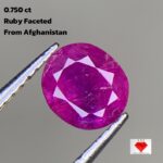 Gemstone Feature: 0.750ct Natural Faceted Afghan Ruby (5.56 x 4.92 x 3.44 mm)