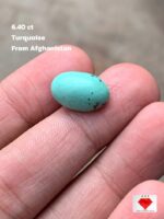 Petite Gem, Big Heart — 6.40 ct Afghan Turquoise Cabochon