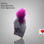 Crimson Legacy 36.20ct Afghan Ruby Specimen with Impressive Length & Color