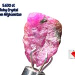 Afghan Ruby Crystal – 5.630ct Deep Red Gemstone, Untreated