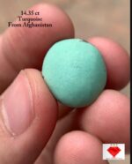 Afghan Turquoise Showcase: A 14.35ct Cabochon Gem