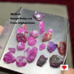 38.55ct Natural Ruby Rough Lot – Afghanistan | 10.17 x 9.48 x 4.88 mm