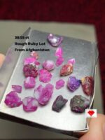 38.55ct Natural Ruby Rough Lot – Afghanistan | 10.17 x 9.48 x 4.88 mm