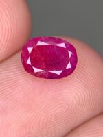 1.695ct Natural Ruby (Afghan Origin) – Oval Cut Elegance - Image 2