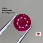 Rare Beauty: 1.110ct Faceted Afghan Ruby Gemstone Showcase