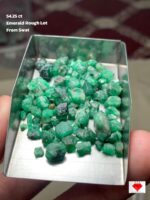 54.25 Carat Swat Emerald Rough Lot – Compact Power in Natural Form