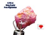 5.725ct Afghan Ruby Crystal – Natural Untreated Deep Red Gem (10.53 x 8.99 x 6.84mm)