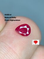 0.622ct Faceted Ruby – Natural Deep Red Gemstone (6.11 x 4.86 x 2.81mm)