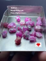 46.55ct Afghan Ruby Rough Lot – Natural Uncut Rubies (11.62 × 8.77 × 5.24 mm)