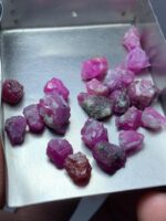 46.55ct Afghan Ruby Rough Lot – Natural Uncut Rubies (11.62 × 8.77 × 5.24 mm) - Image 3