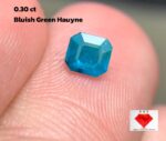 0.30 ct Bluish Green Hauyne Rectangular Cut Gemstone