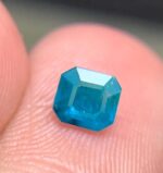 0.30 ct Bluish Green Hauyne Rectangular Cut Gemstone - Image 6
