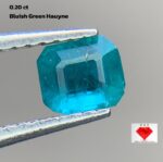The Beauty of 0.20 ct Bluish Green Hauyne Rectangular Cut Gemstone