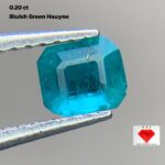 The Beauty of 0.20 ct Bluish Green Hauyne Rectangular Cut Gemstone