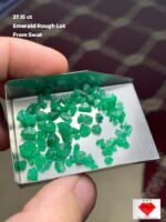 Swat Emerald Rough Lot – 27.15 Carats of Natural Crystal Beauty