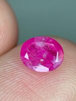 0.85 ct Afghan Ruby (6.12 × 5.08 × 3.17 mm): A Brilliant Facet from Jagdalek - Image 2