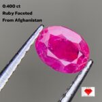 Small But Striking: 0.400ct Natural Faceted Afghan Ruby (4.78 x 3.80 x 3.04 mm)