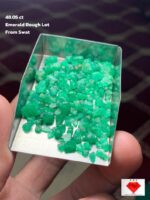 48.05 Carat Swat Valley Emerald Rough Lot – Natural Uncut Gemstone